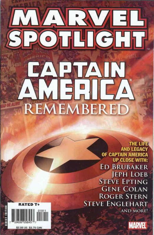 Marvel Spotlight: Captain America Remembered #1 FN; Marvel | save on shipping -