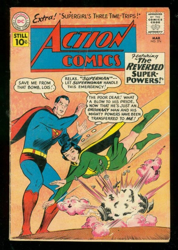 ACTION COMICS #274 1961-DC COMICS-SUPERMAN LOIS LANE VG