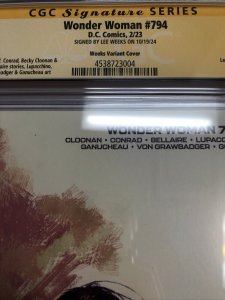 Wonder Woman (2023) # 794 ( CGC 9.6 SS ) Signed Lee Weeks  * Marvel * Census = 1