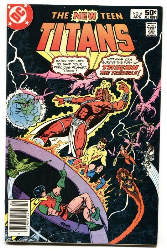 NEW TEEN TITANS #6 RAVEN origin comic book  1981 DC