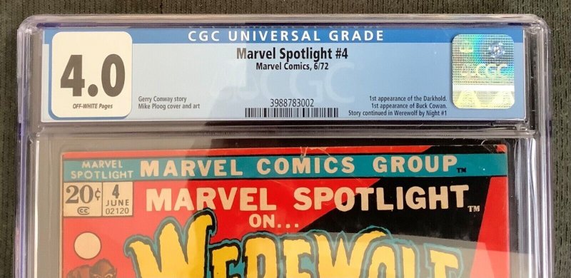 Marvel Spotlight #4 (1972, Marvel) 1st app. Buck Cowan.  CGC 4.0