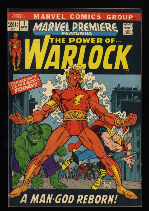 Marvel Premiere #1 VF- 7.5 1st Appearance HIM as Adam Warlock!