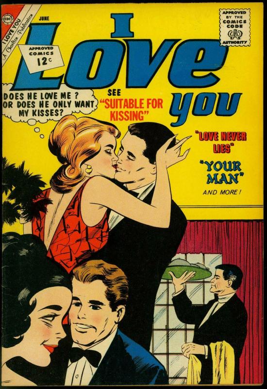 I Love You #40 1962- Charlton Romance- Suitable for Kissing VF