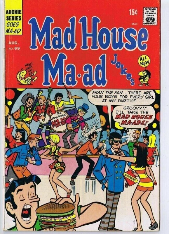 Mad House Ma-ad #68 ORIGINAL Vintage 1969 Archie Comics