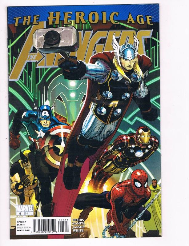 Avengers # 5 NM Marvel Comic Book Iron Man Hulk Captain America Heroic Age S80