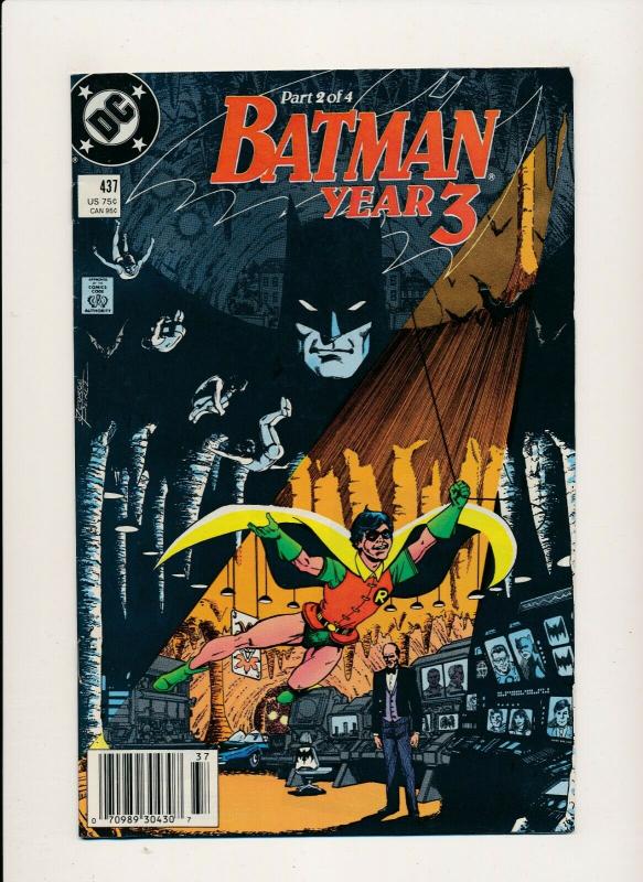 DC Comics BATMAN Year 3, #436,437,438,439 (Part 1 to 4)~  FN or better (PF572) 