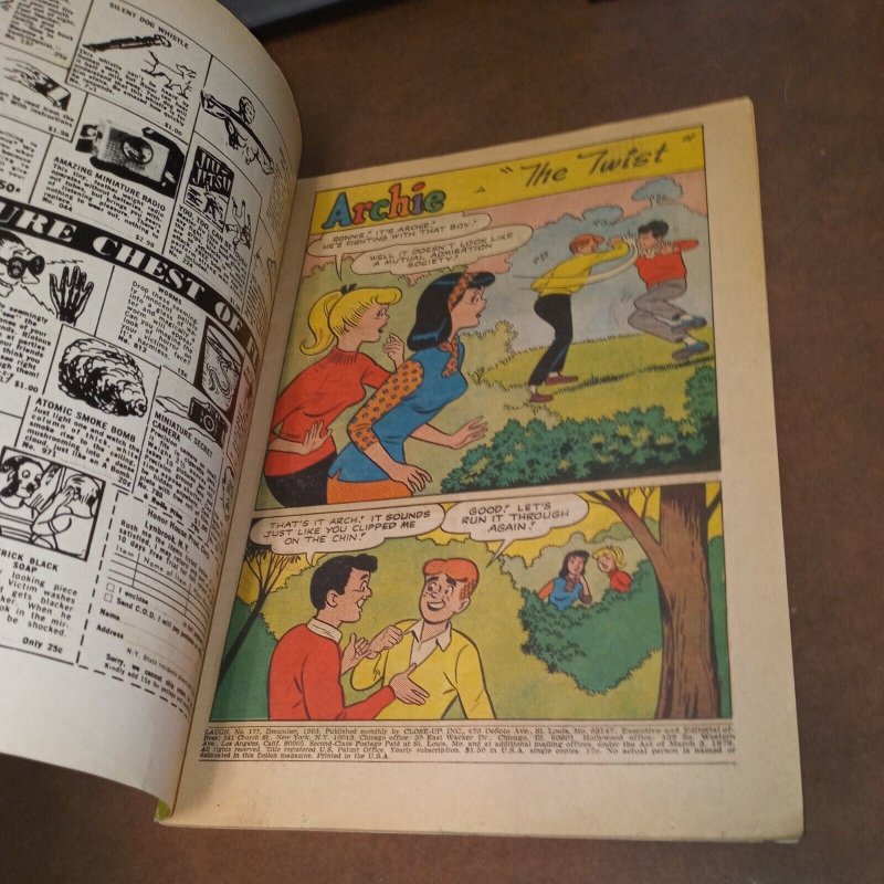 LAUGH #177 silver age 1965 The Twist PINK PRINCESS PHONE COVER Archie Comics