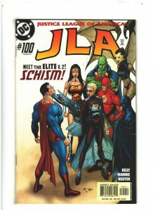JLA #100 NM- 9.2 DC Comics 2004 vs. Elite, Superman & Batman