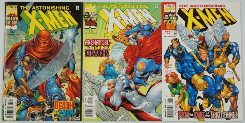 Astonishing X-Men Vol. 2 #1-3 VF/NM full set - Horseman of Apocalypse ; Marvel