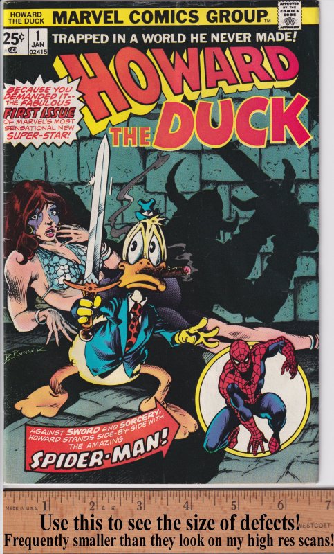 HOWARD THE DUCK #1 (Jan 1976) VGF 5.0, off white to white