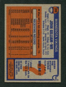 1976 Topps John Gilliam #340 NM-MT+  Minnesota Vikings