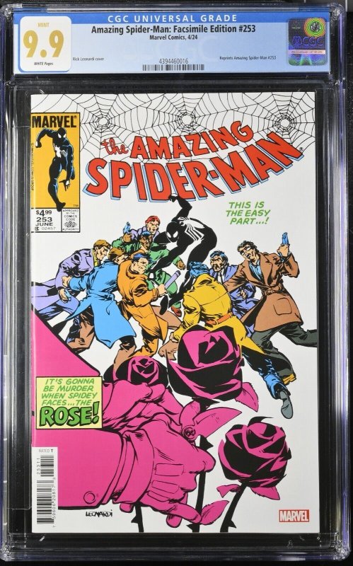 CGC 9.9 Amazing Spider-Man 253 Facsimile Edition of 1984 Original 2024 Above 9.8