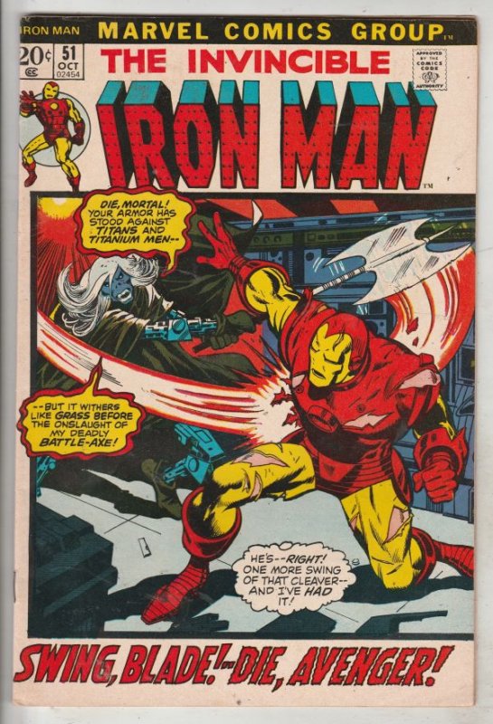 Iron Man #51 (Oct-72) VF/NM High-Grade Iron Man