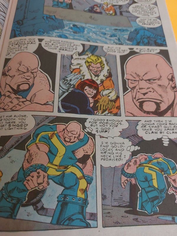 1986 Mighty Thor 374 Sabretooth cameo X-Factor app VF