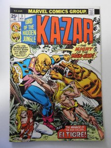 Ka-Zar #3 (1974) VG+ Condition MVS intact! Moisture stain
