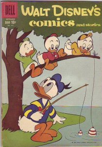 Comics and Stories, Walt Disney's #228 Sep-59 FN/VF Donald Fishing Cover...