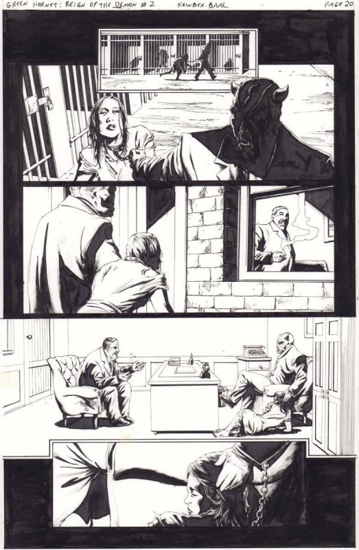 Green Hornet: Reign of the Demon #2 p.20 - Villain 2017 art by Kewber Baal