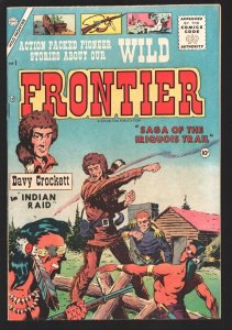 Wild Frontier #1 1955-Charlton-1st issue-Davy Crockett-Hawkeye Iriquois Trail-VF 