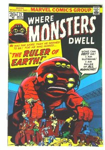 Where Monsters Dwell (1970 series)  #25, VF- (Actual scan)