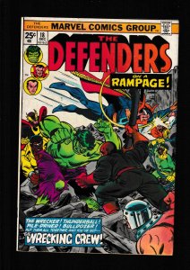 The Defenders #18 (1974) VFN- / POWER-MAN / 1ST FULL WRECKING CREW