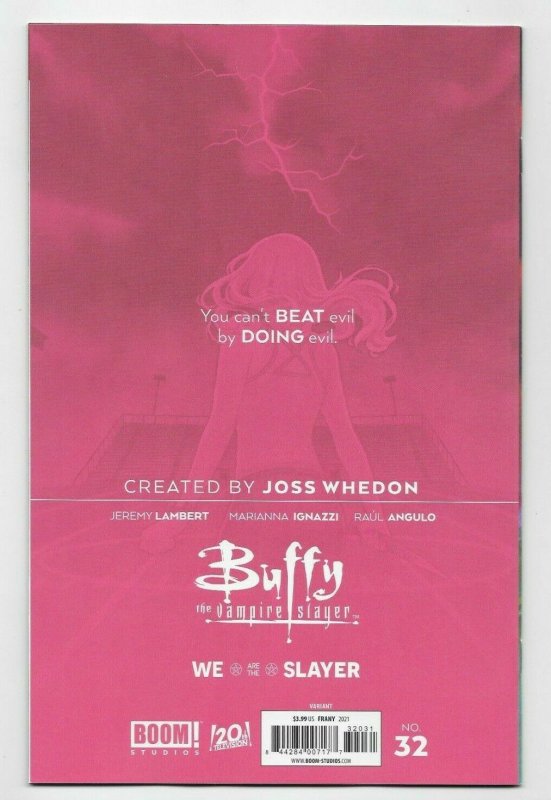 Buffy the Vampire Slayer #32 Boom Comic 2021 Frany 1:10 Virgin Variant Cover