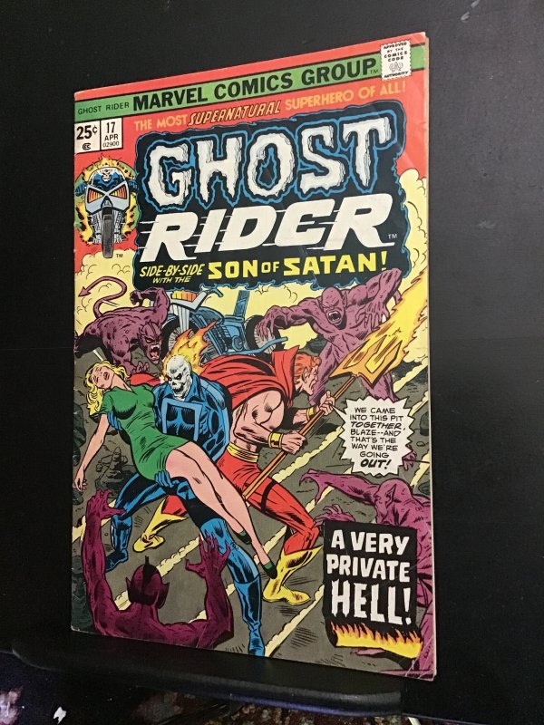 Ghost Rider #17 (1976) Mid-grade Son of Satan key FN Wow