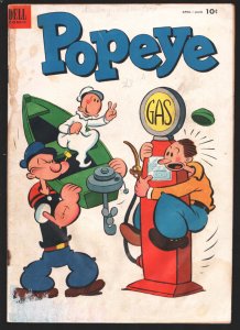 Popeye #24 1952-Dell-Gas pump cover -Bud Sagendorf art-G