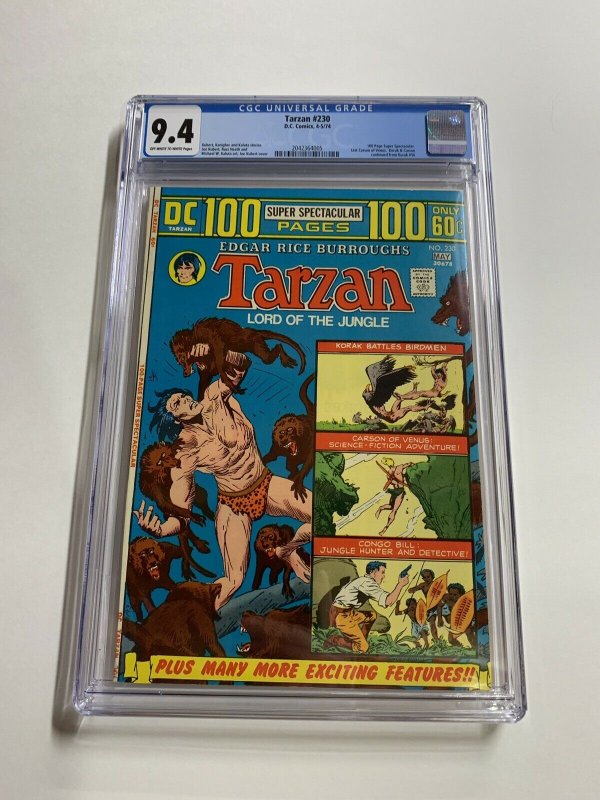 Tarzan 230 Cgc 9.4 Ow/w Pages Dc Bronze Age 100 Pages