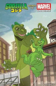 Godzilla Destroys the Marvel U. #1 Galloway Variant Cover H PRESALE 7/16/25