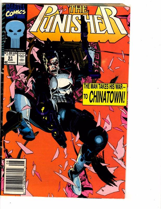 Lot Of 10 Punisher Marvel Comic Books # 25 26 37 38 39 41 43 44 51 52 J209