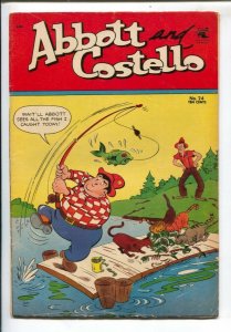 Abbott and Costello #24 1954-St John-Fishing cover-movie funny men-VG/FN