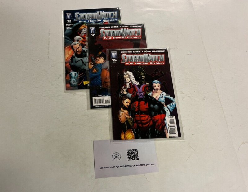 3 Stormwatch Post Human Division Wildstorm Comics books #6 7 8 Gage 63 RC1