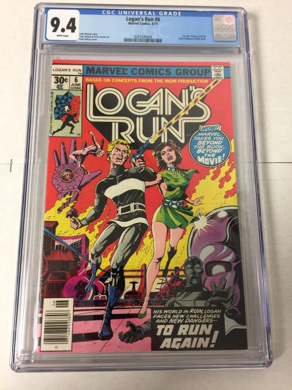 Logans Run 6 Cgc 9.4 1st Solo Thanos Story