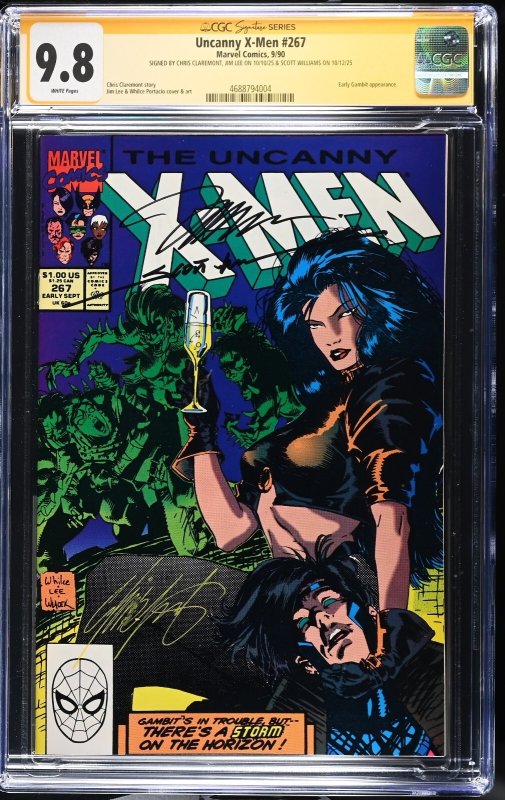 Uncanny X-Men (1990) #267 (CGC 9.8 SS) Signed Jim Lee Scott Williams Claremont