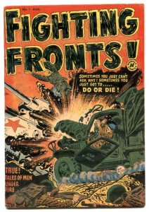 FIGHTING FRONTS #1-1952-LEE ELIAS COVER-WAR-SOUTHERN STATES PEDIGREE-fn