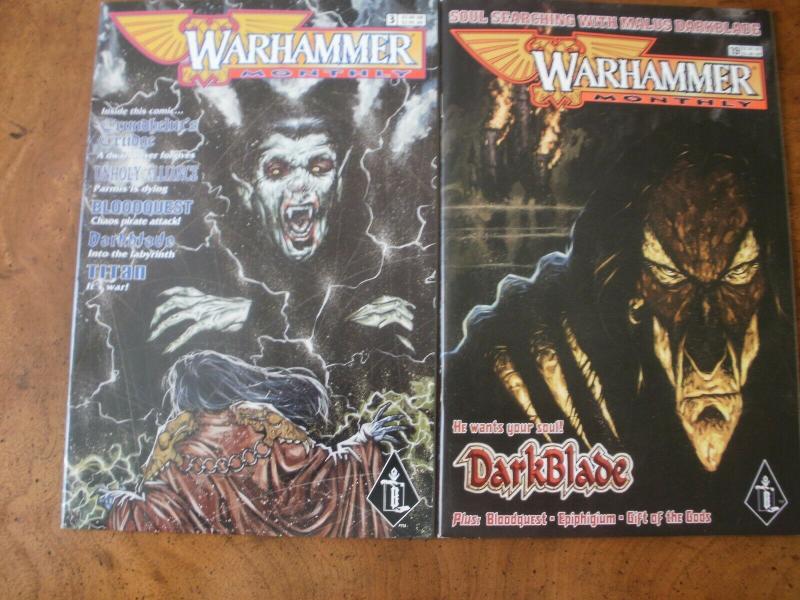 2 WARHAMMER MONTHLY Comic Book #3 #19 Bloodquest Darkblade Titan Gift of the God