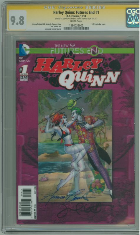 Harley Quinn: Futures End #1 CGC 9.8! Signed by Amanda Conner & Jimmy Palimiotti