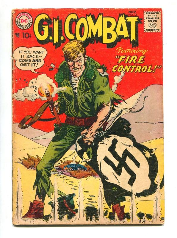 G.I. COMBAT #54 1967-DC-RUSS HEATH-JOE KUBERT-VG-