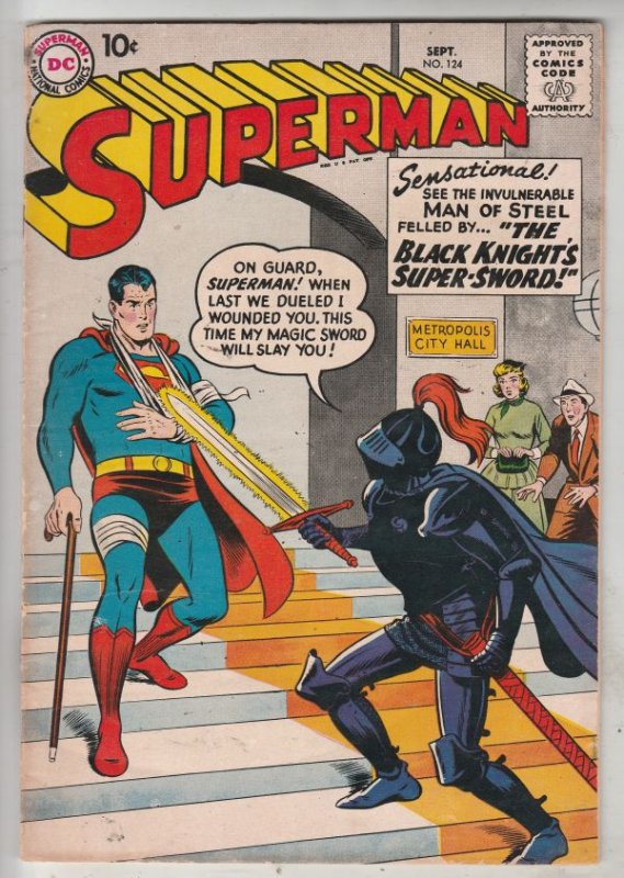 Superman #124 (Sep-58) FN+ Mid-High-Grade Superman, Jimmy Olsen,Lois Lane, La...