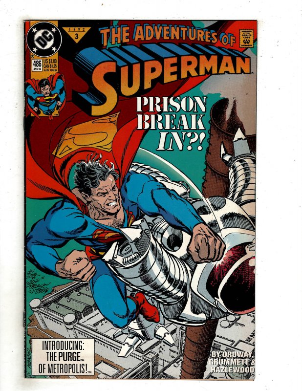 Adventures of Superman #486 (1992) YY7