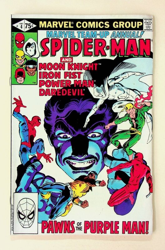Spider-Man Marvel Team-Up Annual #4 Marvel Bronze Age Newsstand 1981
