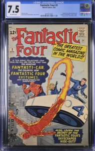 Fantastic Four 3 CGC 7.5 VF- Marvel 1962