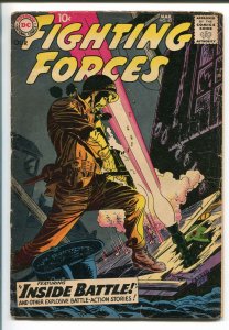 OUR FIGHTING FORCES #43-1959-DC-SILVER AGE-WWII THRILLS-EXPLOSIVE THRILLS-vg 