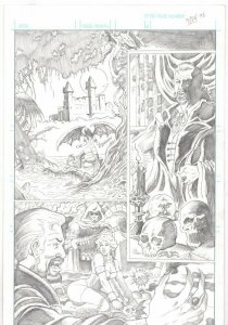 Vampirella Try-Out Page p.2 - Vampire and Slave Babe 1996 art by Carlos Galindo