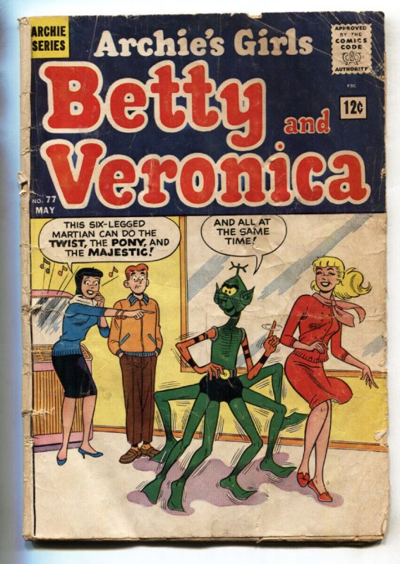 Archie's Girls Betty and Veronica #77 1962- Alien cover-  comic book
