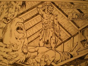 ERNIE CHAN Published Original Art SAVAGE SWORD of CONAN #132, pg #31 Sword fight