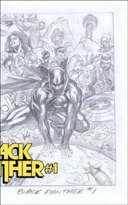 Black Panther (2022) 1-L Alex Ross Sketch Wraparound Cover (2nd Printing) VF/NM