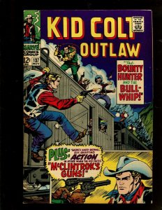 KID COLT OUTLAW #137 (7.0) THE BOUNTY HUNTER AND THE BULL-WHIP