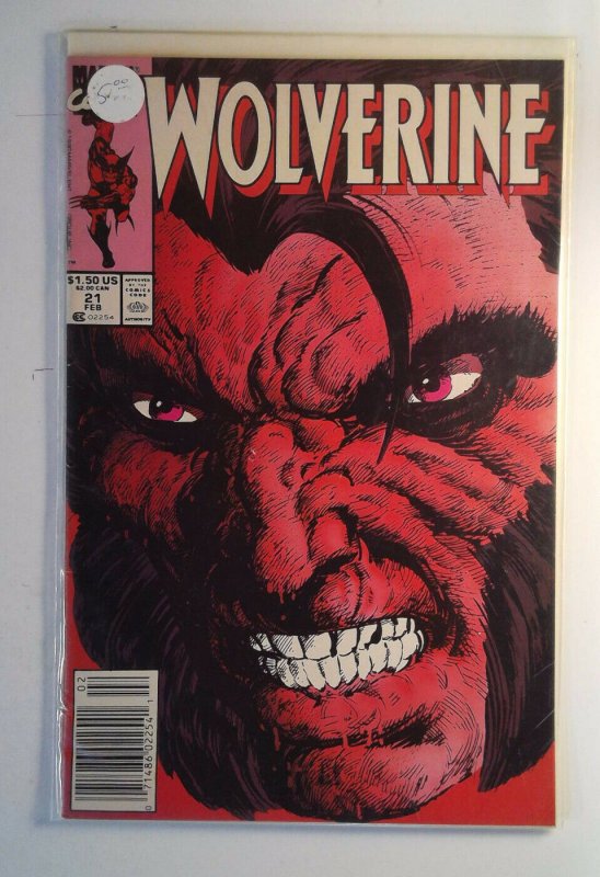 Wolverine #21 (1990) Marvel 7.0 FN/VF Comic Book Newsstand