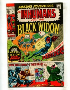 AMAZING ADVENTURES #4 (6.0) INHUMANS AND BLACK WIDOW!! 1970